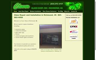 Clover Glass Shop, Inc. website