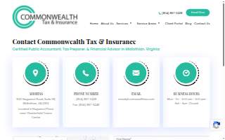 Commonwealth Tax and Insurance website