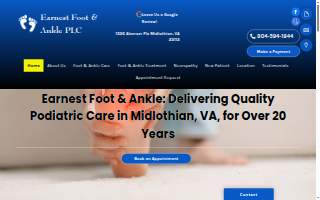 Earnest Foot And Ankle Specialist website