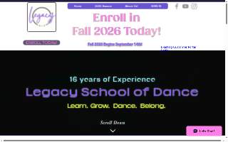 Legacy School of Dance, LLC website