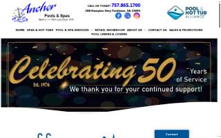 Anchor Pools & Spas website