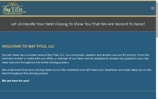 Bay Title, LLC website