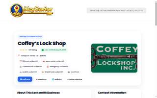 Coffey's Lock Shop website
