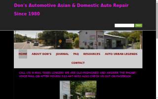 Don's Automotive Repair website