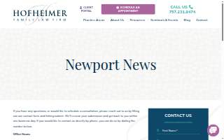 Hofheimer Family Law Firm website