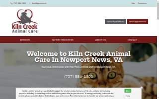 Kiln Creek Animal Care website