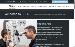 Seen Family Eyecare website