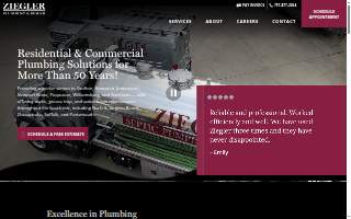Ziegler Plumbing & Sewer website