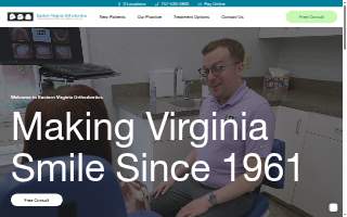 Eastern Virginia Orthodontics website