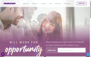 PrideStaff website