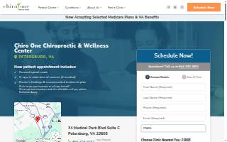 Chiro One Chiropractic & Wellness Center of Petersburg website