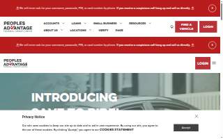 Peoples Advantage Federal Credit Union website