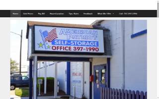 American Patriot Self Storage website