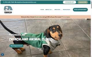 Churchland Animal Clinic website