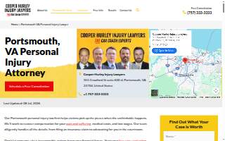 Cooper Hurley Injury Lawyers of Portsmouth website