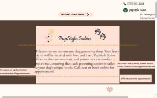 PupStyle Salon website