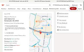 Walgreens Pharmacy website