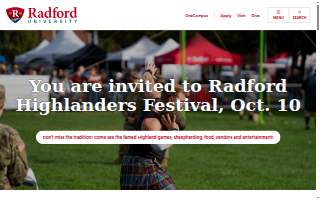 Radford University Printing Services website