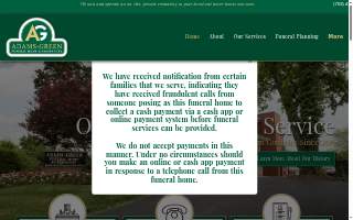 Adams-Green Funeral Home & Crematory of Reston website
