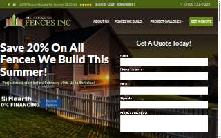 All American Fence Inc. website