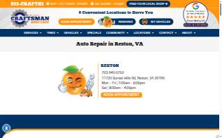 Craftsman Auto Care - Reston website