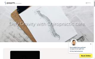 Gravity Spine & Wellness website