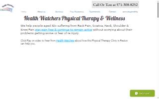 Health Watchers Physical Therapy & Wellness website