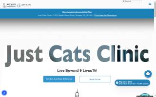 Just Cats Clinic website