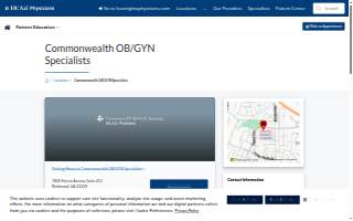 Commonwealth OB/GYN Specialists website