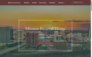 Mimms Funeral Services website