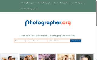 Photographer To GO website
