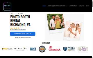 Reel RVA Photo Booth website