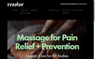 Resolve Bodyworks website