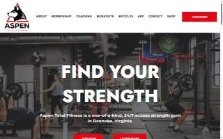 Aspen Total Fitness website