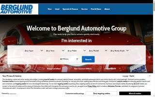 Berglund Used Car Super Center website