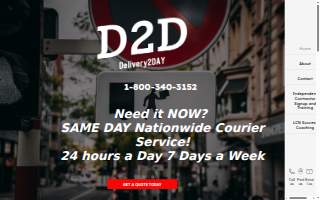 Logistics Courier Network/ Delivery2Day Inc. website