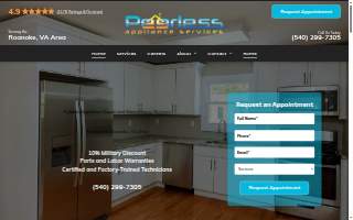 Peerless Appliance Services of Roanoke website