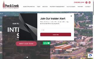 Poe & Cronk Real Estate Group of Roanoke website