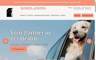 Roanoke Animal Hospital website