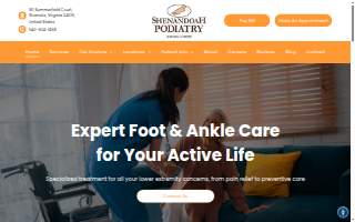 Shenandoah Podiatry of Roanoke website