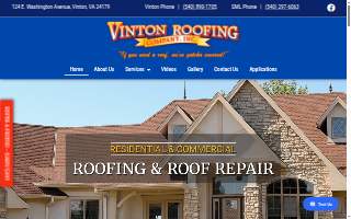 Vinton Roofing Company Inc website