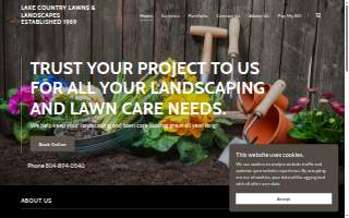 Lake Country Lawns & Landscapes website