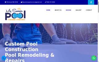 My summer pool services llc of Colonial Heights website