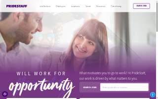 PrideStaff website