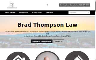 Brad Thompson Law website