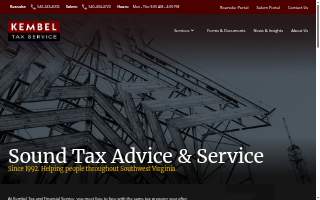 Kembel Tax Service Inc of Roanoke website