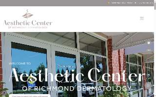 Aesthetic Center of Richmond Dermatology website