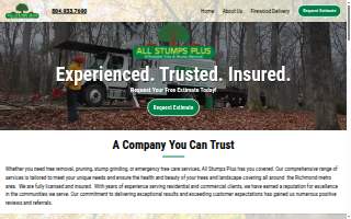 All Stumps Plus LLC of Short Pump website