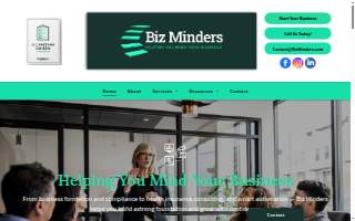 Biz Minders website