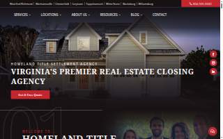 Homeland Title Settlement Agency, LLC website